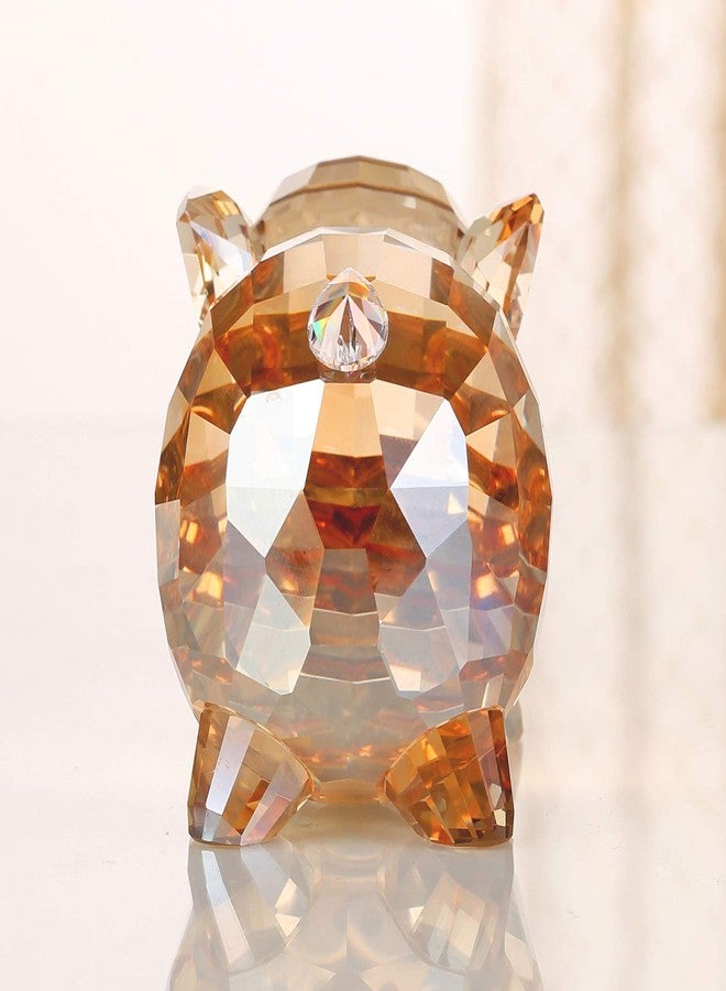 DOJOZ Crystal Pig Zodiac Animal Lovely Cute Piggy Craft Decorations for Home Ornaments Collectible Gifts (Gold) - Image 4